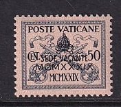 Vatican City  #66  MNH  1939  Interregnum overprint 50c