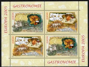 EUROPA 2005 - Romania - Gastronomy - MNH Souvenir Sheet