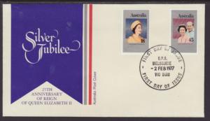 Australia 659-660 QEII Silver Jubilee 1977 U/A FDC