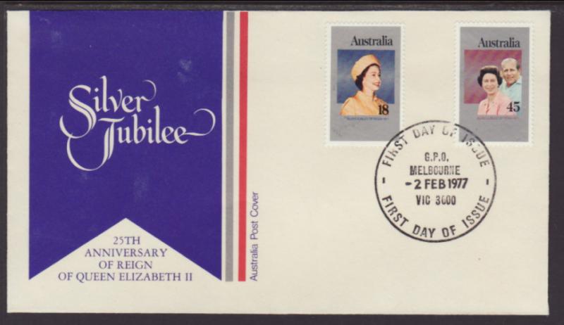 Australia 659-660 QEII Silver Jubilee 1977 U/A FDC