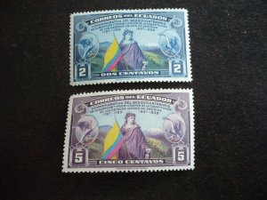 Stamps - Ecuador - Scott# 366-367 - Mint Hinged Part Set of 2 Stamps