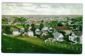Pine Lake to Gloversville, New York 1908 PPC Bird's Eye View