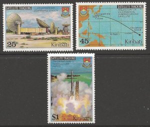 KIRIBATI SG109/11 1980 SATELLITE TRACKING MNH