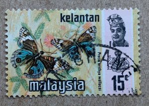 Kelantan 1977 Harrison 15c Butterflies, used. Scott 103a, CV $1.10. SG 122