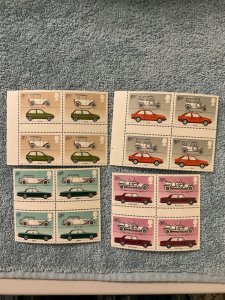 GB Cars set of 4, Gutter Blocks, Scott# 1002-5, 1982, MNH