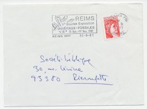 Cover / Postmark France 1981 Minerals / Fossils Exhibition