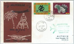 70972 - GHANA - Postal History - FIRST FLIGHT:  ACCRA / Rome - Pelleg. 469 AD