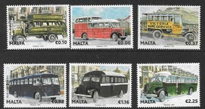 MALTA SG1842/7 2013 MALTA BUSES MNH