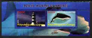 CONGO KIN. - 2010 - L'houses & Marine Fauna #3 - Perf 2v Sheet-MNH-Priva...