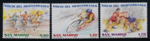 San Marino 1792-4 MNH Mediterranean Games, Sports, Cycling Athletics