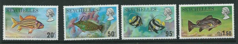 SEYCHELLES SG323/6 1974 FISH MNH