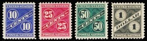 U.S. SAVINGS STAMPS PS7-10  Mint (ID # 110091)