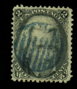 73 Used F-VF Blue Cancel Tiny tear Cat$80