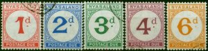 Nyasaland 1950 Postage Due Set of 5 SGD1-D5 V.F.U