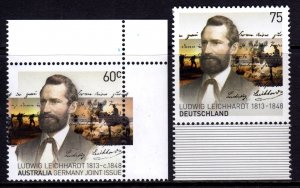 Australia - Germany 2013 Ludwig Leichhardt - Joint Issue MNH Set SC 4004,2752