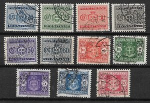 ITALY 1945 Social Republic Postage Due set, wheel wmk, used / N5429 