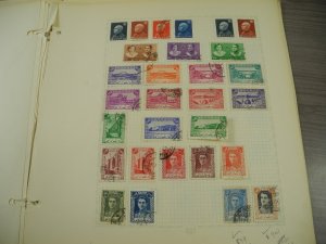 PERSIA, old time assortment of Stamps hinged on remainder/overlapping pages