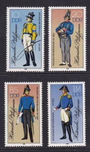 German Democratic Republic DDR #2520-2523 MNH 1986 postal uniforms