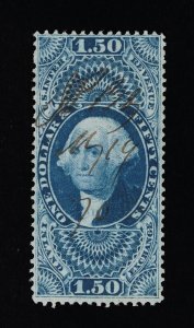 EXCELLENT GENUINE SCOTT R78c F-VF 1862-71 BLUE 1ST ISSUE REVENUE INLAND EXCHANGE