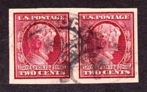 US 368 2c Lincoln Used Pair XF