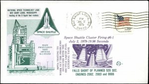 7/2/79 Shuttle Cluster Firing Test Space Voyage Cachet NSTL. Bay Saint Louis, MS