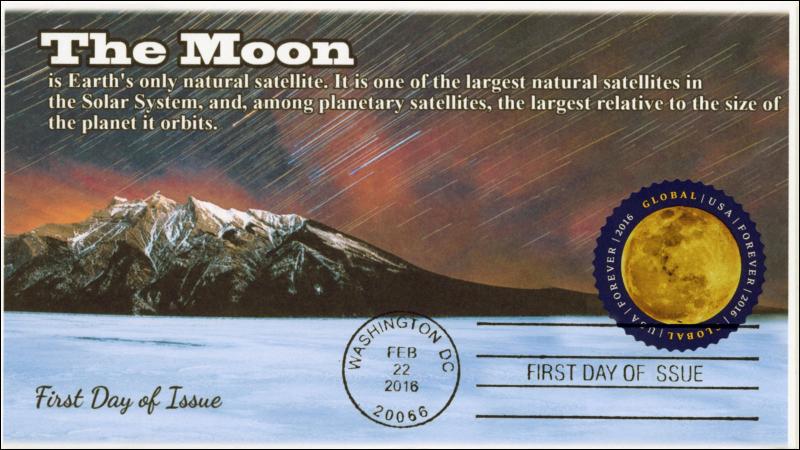 2016, The Moon, $1.20 Global, FDC, BW Cancel, 16-053