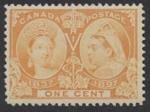 Canada #51 1c Victoria Jubilee Mint OG F-VF Centered NH Small Stacking Marks