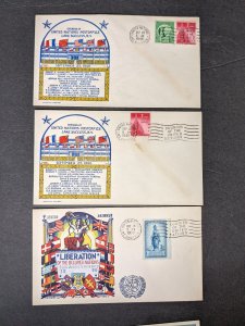 Group of 14 early UN covers including courier forerunners [Y.15]