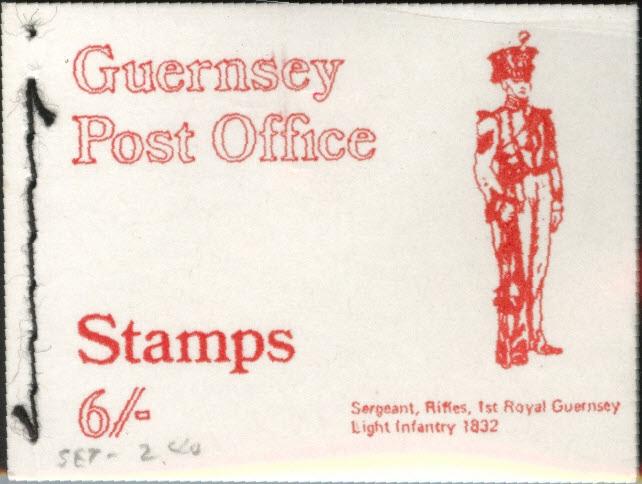 Guernsey Sergeant of Rifleman 6 shilling sewn Booklet 1969 