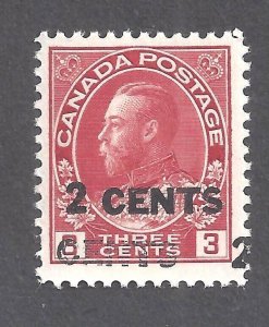 Canada $ 139b MINT NH 3c ADMIRAL DOUBLE SURCHARGE OVERPRINT BS26954