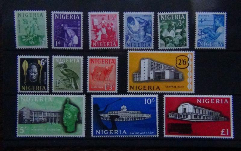 Nigeria 1961 set complete to £1 SG89/101 LMM