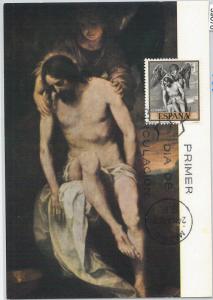 59076  -  SPAIN - POSTAL HISTORY: MAXIMUM CARD 1969  -  ART Religion