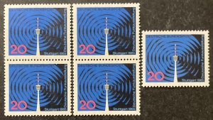 Germany 1965 #932, Radio Exhibition, Wholesale Lot of 5, MNH, CV $1.25