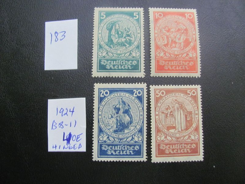 Germany 1924 HINGED  SC B8-11  SET XF 40 EUROS (183)