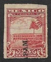 SE)MEXICO FEDERAL FISCAL STAMP 25C WITH DISTRICT, USED