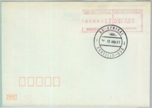 81468  - BRAZIL - POSTAL HISTORY -  FRAMA Lable # 1 on cover   1981