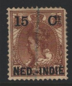 Netherlands Indies Sc#33 Used - paper adhesion reverse