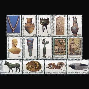 CYPRUS 1980 - Scott# 538-51 Archaeology Set of 14 NH