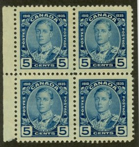 Canada Scott 214 Unused NHNG Block of 4 - 1935 5c Prince of Wales - SCV $16.00