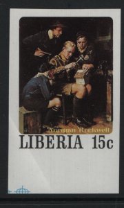 LIBERIA,  855h   MNH IMPERF,  SCOUTING, NORMAN ROCKWELL