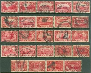 EDW1949SELL : USA 1913 Scott #Q1-12. 2 sets. Used. Minor faults. Catalog $366.00