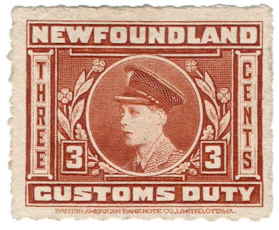 (I.B) Canada Revenue : Newfoundland Customs Duty 3c