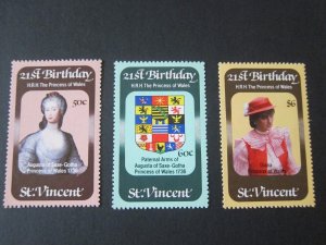 St Vincent 1982 Sc 647-49 set MNH