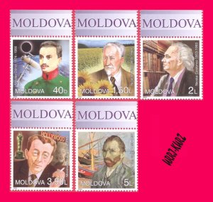 MOLDOVA 2003 Famous Persons Art & Science Van-Gogh Milestone Lewis Dimo 5v MNH