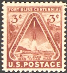Scott #976 1948 3¢ Fort Bliss Centennial MNH OG VF