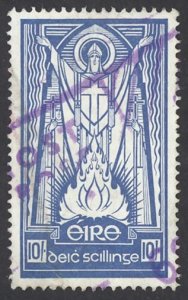 Ireland Sc# 123 Used (a) 1943-1945 10sh St. Patrick and Paschal Fire