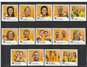 2008 Australia - Sc 2912-2925 - MNH VF - 14 single - Gold Medalists