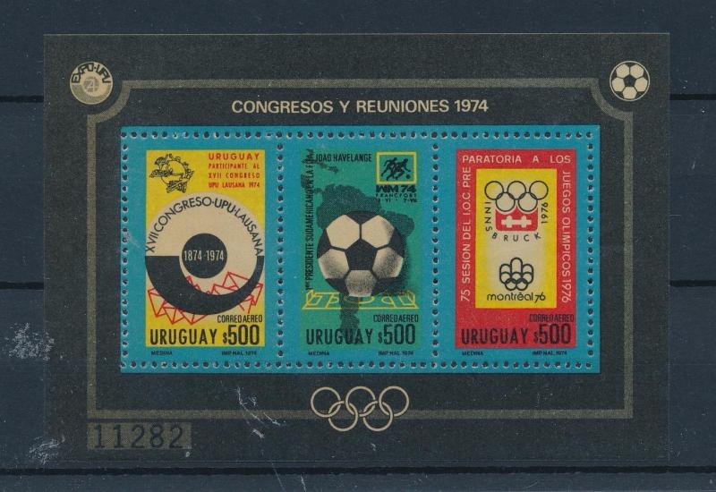 [44495] Uruguay 1974 Sports World Cup Football Olympic games UPU MNH Sheet