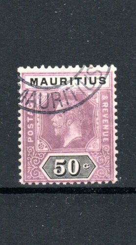Mauritius 1920 50c Dull Violet Et Noir Sg 200 Fu Cds 