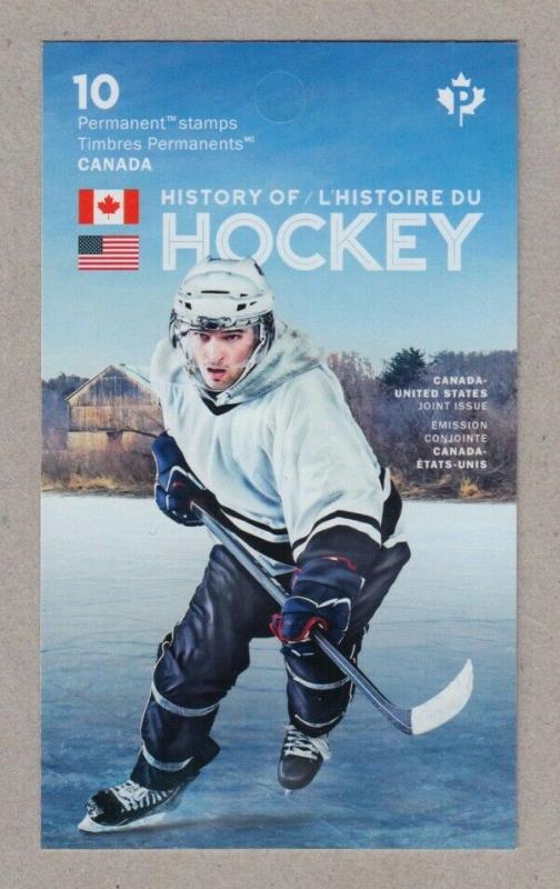 HOCKEY HISTORY =  Se-tenant pair on Front BK page MNH VF = USA-CANADA Joint 2017 